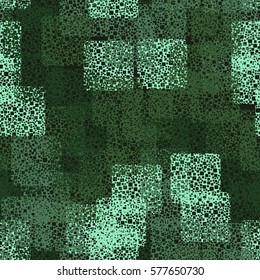 Seamless background. The pattern of squares. Chaotic Spot. Fashion camouflage. Grungy textiles.