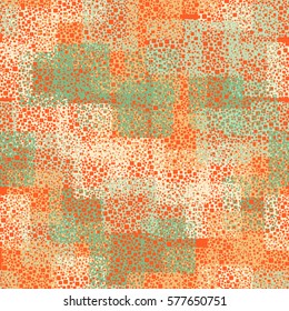 Seamless background. The pattern of squares. Chaotic Spot. Fashion camouflage. Grungy textiles.