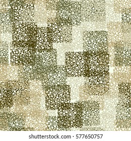 Seamless background. The pattern of squares. Chaotic Spot. Fashion camouflage. Grungy textiles.