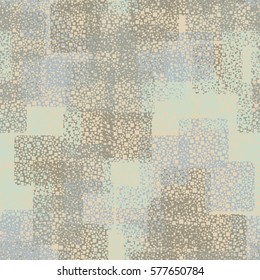 Seamless background. The pattern of squares. Chaotic Spot. Fashion camouflage. Grungy textiles.