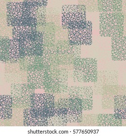 Seamless background. The pattern of squares. Chaotic Spot. Fashion camouflage. Grungy textiles.