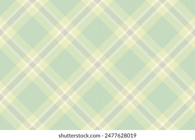 Seamless background pattern of textile fabric texture with a plaid tartan vector check in light and white colors.