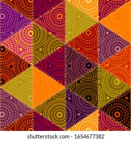 Seamless background pattern. Textile patchwork pattern. Vector image