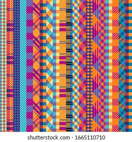 Seamless background pattern. Textile patchwork pattern. Vector image
