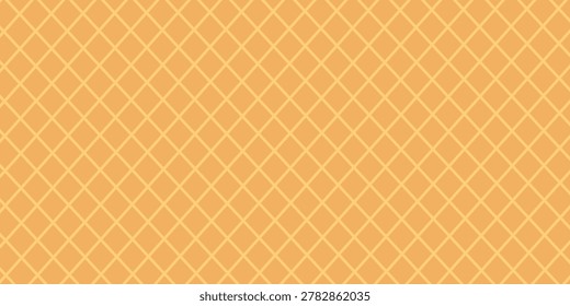 Seamless background pattern texture wafer waffle. Ice cream cone vector texture.Eps background