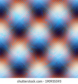 Seamless background pattern. Transparency paisley on plaid background