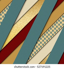 Seamless background pattern in trendy material design style. Imitation of a textured Merry Christmas papers.