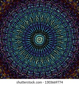 Seamless background pattern. Unusual curved mosaic pattern. Vector image.