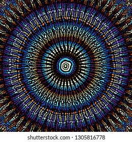 Seamless background pattern. Unusual curved mosaic pattern. Vector image.