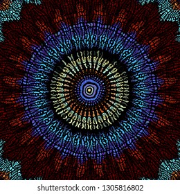 Seamless background pattern. Unusual curved mosaic pattern. Vector image.