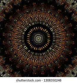 Seamless background pattern. Unusual curved mosaic pattern. Vector image.