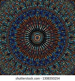 Seamless background pattern. Unusual curved mosaic pattern. Vector image.