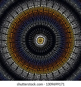 Seamless background pattern. Unusual curved mosaic pattern. Vector image.