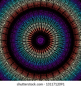 Seamless background pattern. Unusual curved mosaic pattern. Vector image.