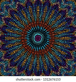 Seamless background pattern. Unusual curved mosaic pattern. Vector image.