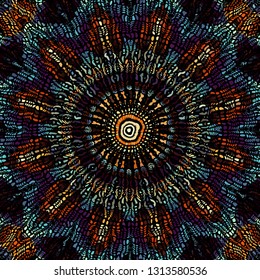 Seamless background pattern. Unusual curved mosaic pattern. Vector image.