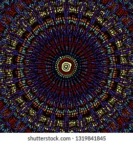 Seamless background pattern. Unusual curved mosaic pattern. Vector image.