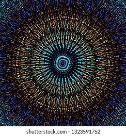 Seamless background pattern. Unusual curved mosaic pattern. Vector image.