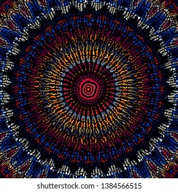 Seamless background pattern. Unusual curved mosaic pattern. Vector image.