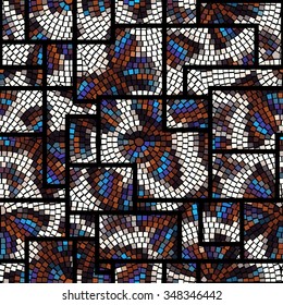 Seamless background pattern. Unusual mosaic geometric pattern.