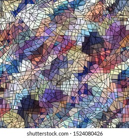 Seamless background pattern. Unusual polygonal mosaic pattern. Vector image.