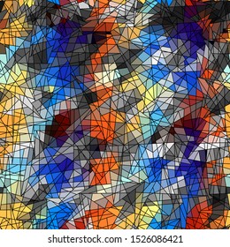 Seamless background pattern. Unusual polygonal mosaic pattern. Vector image.