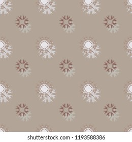 Seamless background pattern with a variety of colored floral motifs.