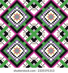 Seamless background pattern with a variety of multicolored lines.
