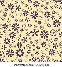  seamless background with a pattern of a variety of small flowers for spring or summer design