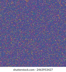 Seamless background pattern. Various style squares in multiple colors. Purple, Pink, Brown, Blue, and Green. Admirable vector illustration.