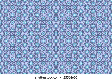 Seamless background pattern, vector art arabic blue