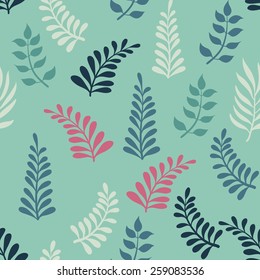 Seamless background pattern. Vector illustration. Wreaths elements, hand-drawn style