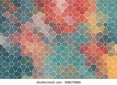 Seamless Background Pattern Warm Flower Vector Multicolor eps10