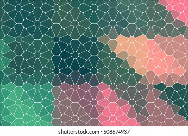 Seamless Background Pattern Warm Flower Vector Multicolor eps10
