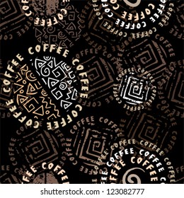 Seamless background pattern. Will tile endlessly. Coffee background