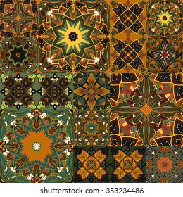 Seamless background pattern. Will tile endlessly. Patchwork pattern