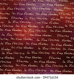 Seamless background pattern. Background for wine card with the inscription In Vino Veritas.