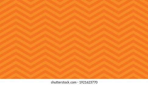 Seamless background pattern with zigzag shape on orange background