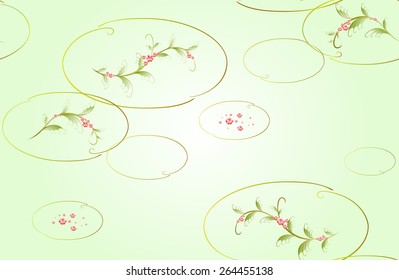 Seamless background with patterns of branches. EPS10 vector illustration.