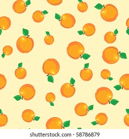 A seamless background of peaches or apricots. EPS10 vector format