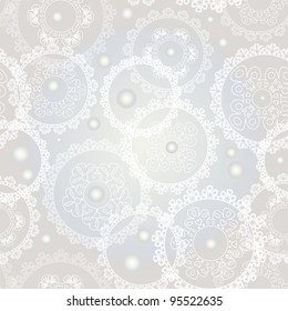 Seamless background with pearls and circles