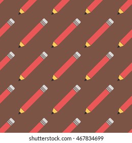 Seamless background with pencil symbol.
