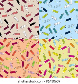 Seamless background with pencils