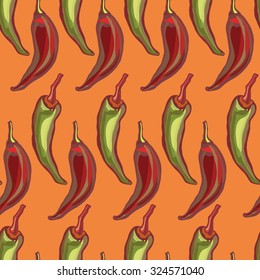 Seamless background with pepper