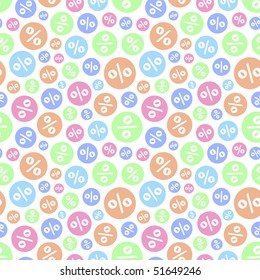 Seamless background with percent symbol.