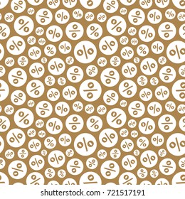 Seamless background with percent symbol. Vector illustration.