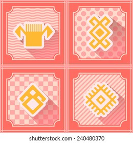 seamless background with Persian ethnic symbols
