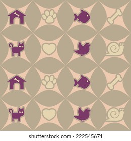 seamless background with pets