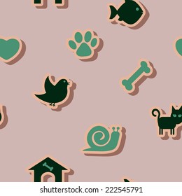 seamless background with pets