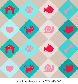 seamless background with pets